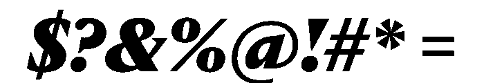 Delusse Extrabold Italic Font OTHER CHARS