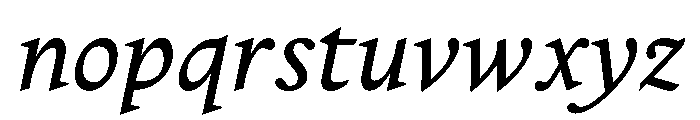 Delusse Regular Italic Font LOWERCASE