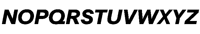 Denim TRIAL WDBoldItalic Instance Font UPPERCASE