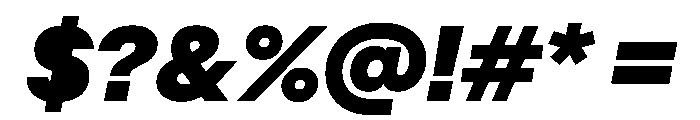 Denim TRIAL WDHeavyItalic Instance Font OTHER CHARS