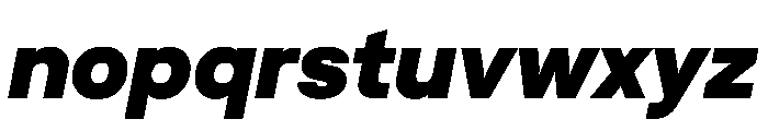 Denim TRIAL WDHeavyItalic Instance Font LOWERCASE