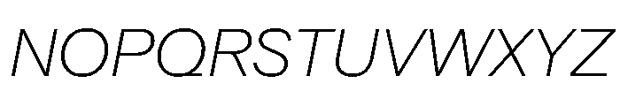 Denim TRIAL WDLightItalic Instance Font UPPERCASE