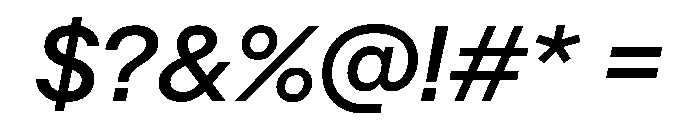 Denim TRIAL WDMediumItalic Instance Font OTHER CHARS