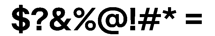 Denim TRIAL WDSemiBold Instance Font OTHER CHARS