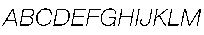 DenimINK TRIAL INKWDLightItalic Instance Font UPPERCASE