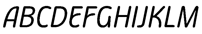 Detail Italic Font UPPERCASE