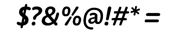 Detail SemiBoldItalic Instance Font OTHER CHARS