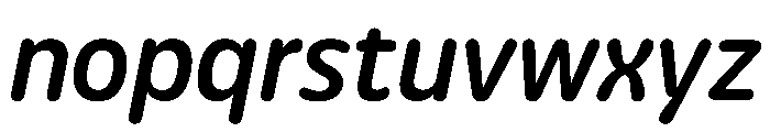 Detail SemiBoldItalic Instance Font LOWERCASE