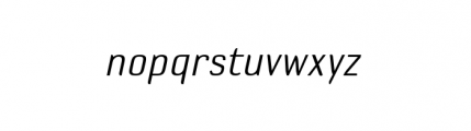 Default Gothic A Gauge Italic Font LOWERCASE