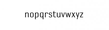 Default Gothic A Gauge Font LOWERCASE