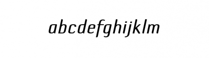 Default Gothic B Gauge Italic Font LOWERCASE