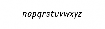 Default Gothic B Gauge Italic Font LOWERCASE