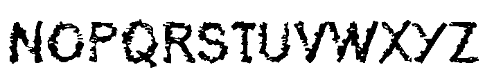 De Generation Regular Font UPPERCASE