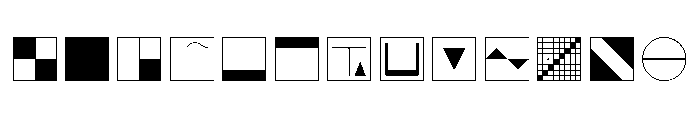 De Stijl Extras Font UPPERCASE