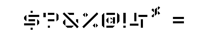 De Stijl Stencil Font OTHER CHARS