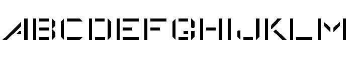 De Stijl Stencil Font UPPERCASE