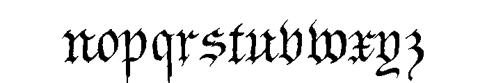 Declaration Blackletter Font LOWERCASE