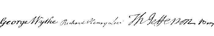 Declaration Signers Font UPPERCASE