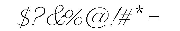 Delaney Light Font OTHER CHARS
