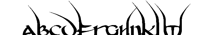 Devil Kalligraphy Regular Font UPPERCASE