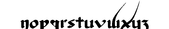 Devil Kalligraphy Regular Font LOWERCASE