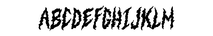 Devils Haircut Regular Font UPPERCASE