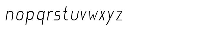 DF Camino Thin Italic Font LOWERCASE