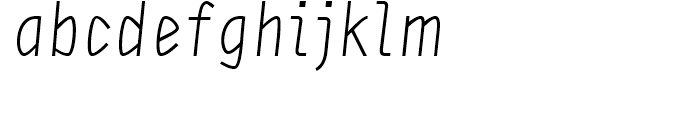 DF Staple TXT italic Font LOWERCASE