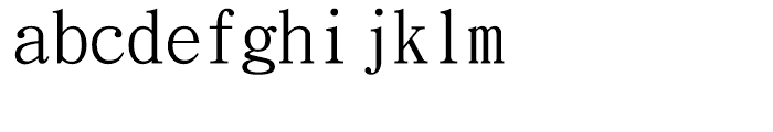 DFKaiSB Regular Font LOWERCASE