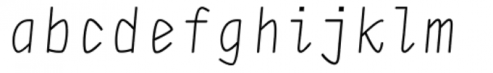 DF Staple Mono Italic Font LOWERCASE