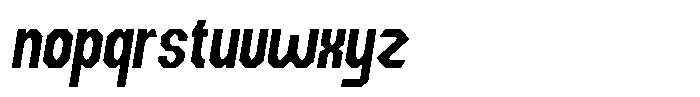 Dg Zakorn Bold Condensed Slanted Font LOWERCASE