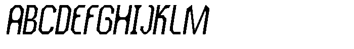 Dg Zakorn Condensed Slanted Font UPPERCASE