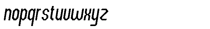 Dg Zakorn Condensed Slanted Font LOWERCASE