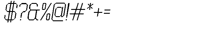 Dg Zakorn Extra Light Slanted Font OTHER CHARS