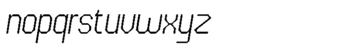 Dg Zakorn Extra Light Slanted Font LOWERCASE