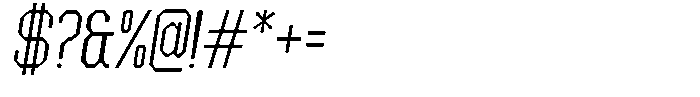 Dg Zakorn Light Condensed Slanted Font OTHER CHARS