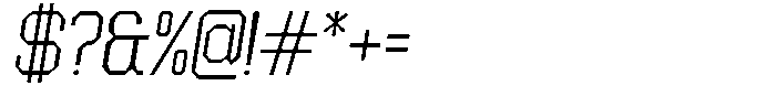 Dg Zakorn Light Slanted Font OTHER CHARS