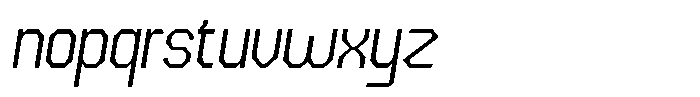 Dg Zakorn Light Slanted Font LOWERCASE