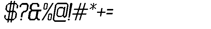 Dg Zakorn Medium Slanted Font OTHER CHARS