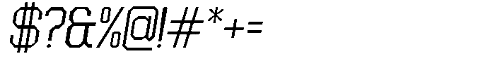 Dg Zakorn Slanted Font OTHER CHARS