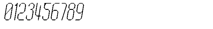 Dg Zakorn Thin Condensed Slanted Font OTHER CHARS