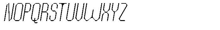 Dg Zakorn Thin Condensed Slanted Font UPPERCASE