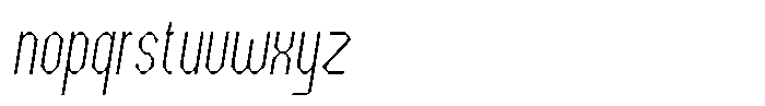 Dg Zakorn Thin Condensed Slanted Font LOWERCASE