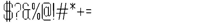 Dg Zakorn Thin Condensed Font OTHER CHARS