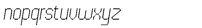 Dg Zakorn Thin Slanted Font LOWERCASE