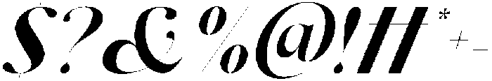 Dh Milate Bold Slanted otf (700) Font OTHER CHARS