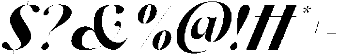 Dh Milate Extra Bold Slanted otf (700) Font OTHER CHARS