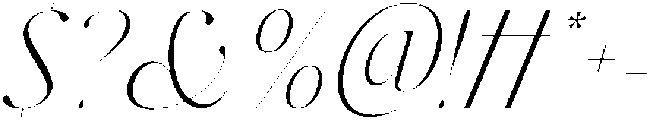 Dh Milate Extra Light Slanted otf (200) Font OTHER CHARS