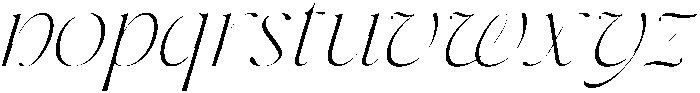 Dh Milate Extra Light Slanted otf (200) Font LOWERCASE