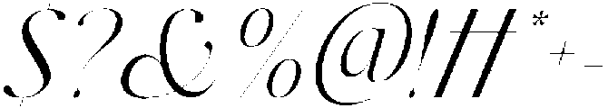 Dh Milate Light Slanted otf (300) Font OTHER CHARS